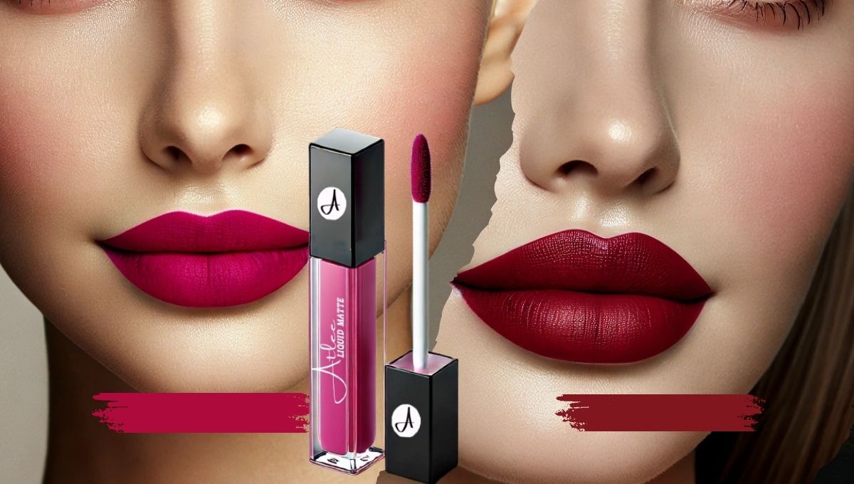pink lipstick dark